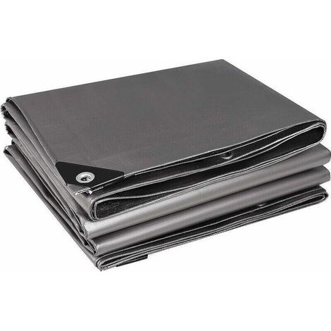 Ahlsen Protective Tarp 2x2m Waterproof Tarp Cover, Silver (1/5)