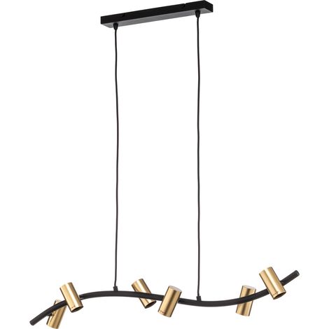 [GEBRAUCHT] B-Ware Lindby Hängeleuchte Anito Schwarz/Gold Metall 100cm E27 Deckenleuchte Lampe S738