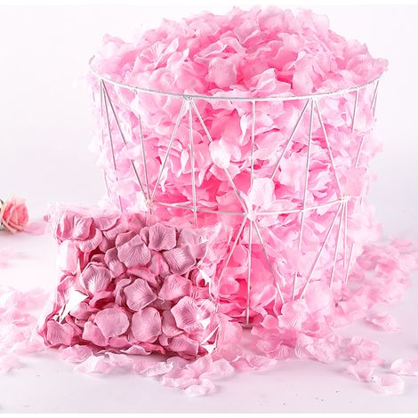 (10 petits sachets par sac/1200 pièces) Pétales de roses artificielles, dispersés à la main, romantiques, pour anniversaire, lit, mariage, décoration de chambre nuptiale, fleurs artificielles (blanche