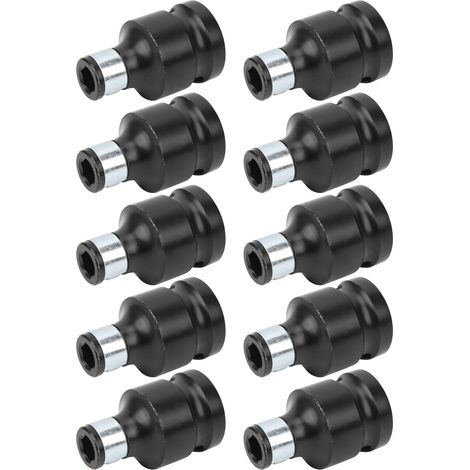 10 Adaptateurs de Douille 1/2" à 1/4" Hex pour Clé à Choc - Réduction Carré Mâle Hex Femelle (1/5)