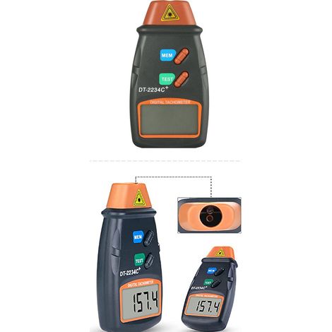 Non-contact tachometer, tachometer, infrared laser tachometer DT2234C+