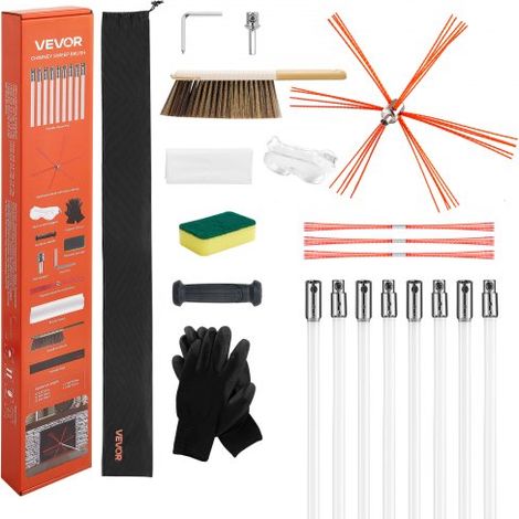 Kit de Ramonage 8 m Brosse Ramonage Cheminée Extensible Outil de (1/5)