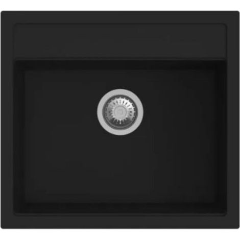 Lavello una vasca Waltz in fragranite 56x51x20H colore nero