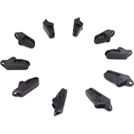 SHINING HOUSE Planen-Clip, Zelt-Clip, Kunststoff-Clip, 10 Klemmen, Kunststoff-Zelt-Planen-Clips, Zelt-Druckknöpfe für Camping, Baldachin-Klemme, schwarze Planen-Clips, Markisen für Outdoor-Aktivitäten (1/5)