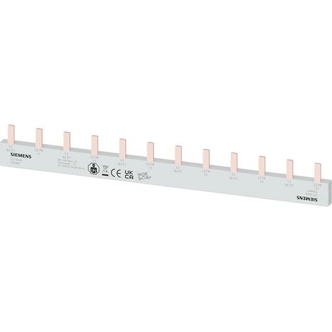 Siemens Barra de pines 10mm2, 2 fases, 6x (1PH+N), 210mm, 5ST3608