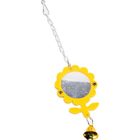 Miroir pour oiseaux, jouet sûr et incassable, avec clochettes, idéal pour les perroquets et autres oiseaux. (1/5)