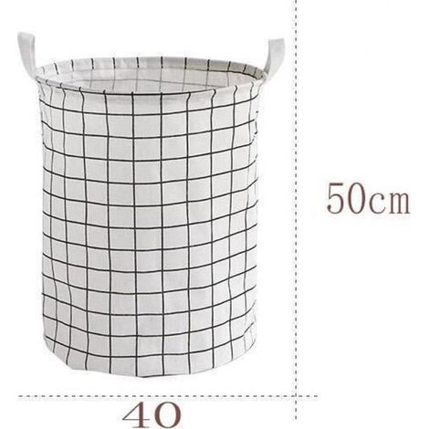 Lot de 2 Panier à Linge 40x50CM en Tissu de Coton Multifonction de Paniers Pour Boîte Sac de rangement Barils de Stockage (1/4)