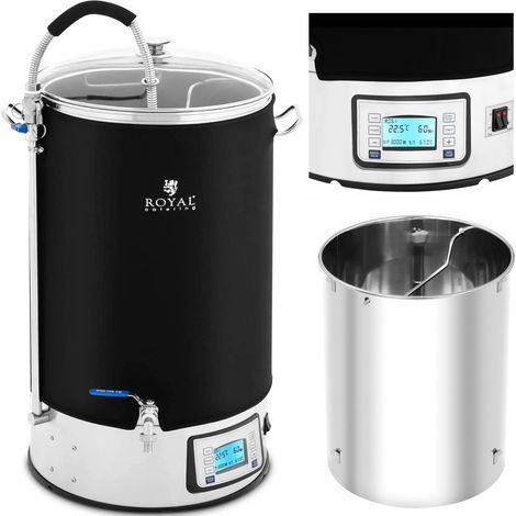 Caldera de maceración para la producción de mosto de cerveza LCD 10-100C 60 l (1/3)