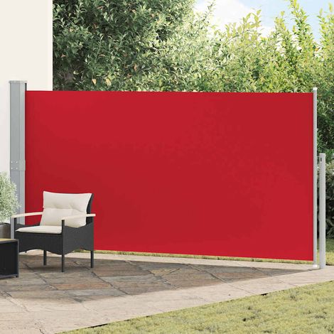 Auvent latéral rétractable 160 x 500 cm Rouge (1/4)