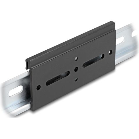 Delock Clip de montaje de aluminio para carril DIN 100,0 x 47,8 mm negro