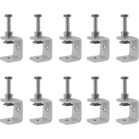 10 Pcs Serre-Joints en C Acier Inox 30MM Support de Fixation en C Robustes Pince de Fixation Super C Pinces en C 0-25mm Réglable Ouvertures de Mâchoire pour Travaux du Bois Soudage Menuiserie (1/5)