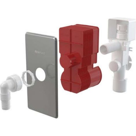 Alca Sifones - Sifón para lavadora con aireación, DN40 y DN50, plástico/acero inoxidable APS3P (1/2)