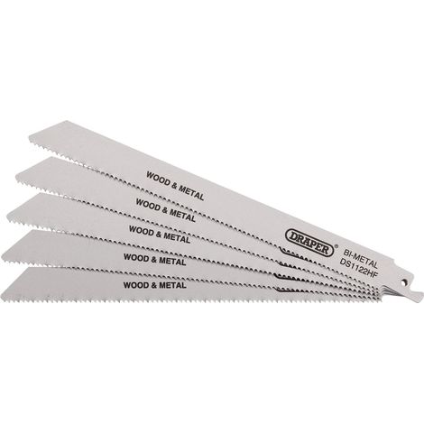 Bi-metal Reciprocating Saw Blades for Multi-Purpose Cutting, 225mm, 10tpi (Pack of 5) (38754) (1/5)