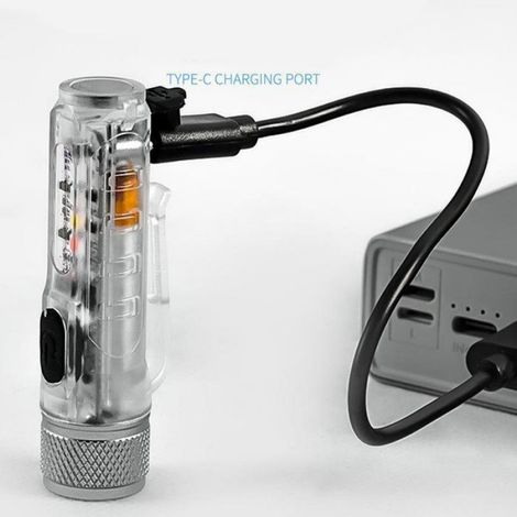 Mini lampe de poche rechargeable - - S11 - 400LM - Batterie 300mAh Type-C - Aspiration magnétique & UV (1/5)
