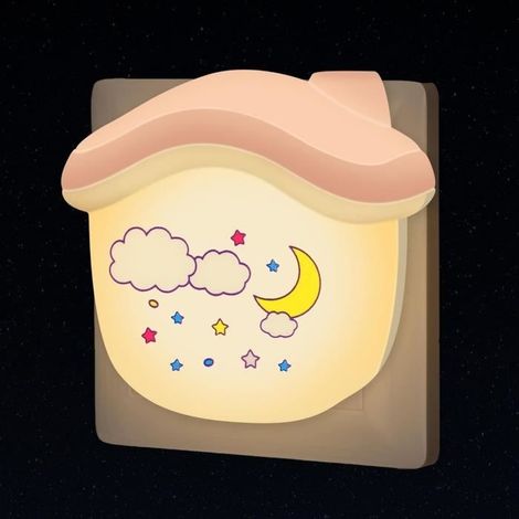 Veilleuse Enfant Prise Électrique Lampe De Nuit Automatique Pour Maternité Lumière Murale À Brancher Pour Chambre Bebe Éclair[B528] (1/4)