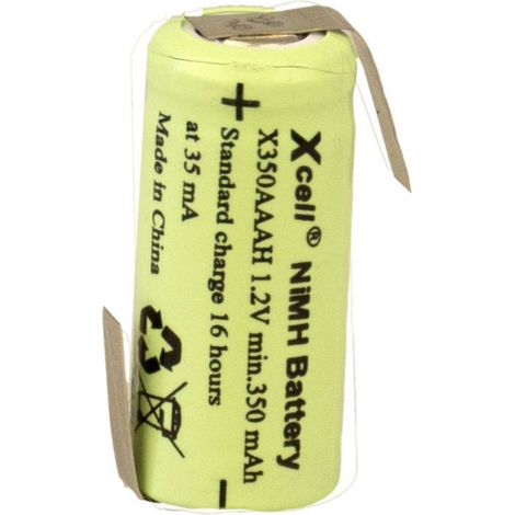XCell X1/2AAAH-350-LFZ Pile rechargeable spéciale 1/2 LR3 (AAA) cosses à souder en Z NiMH 1.2 V 350 mAh 1 pc(s) Q086272 (1/3)
