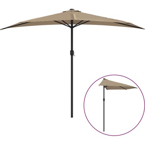 Maison Exclusive - Balkon-Sonnenschirm mit Alu-Mast Taupe 300x155