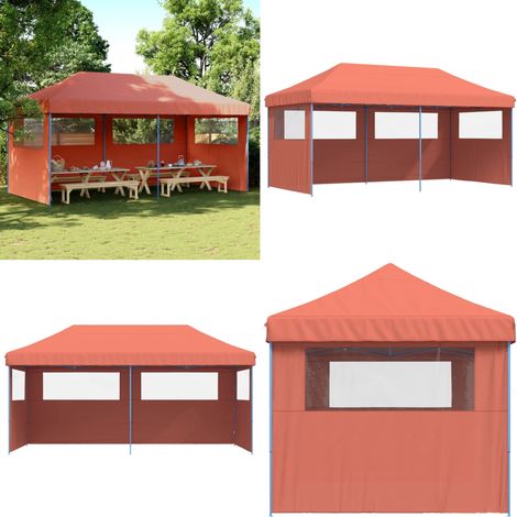 Tente de réception pliable escamotable avec 3 parois latérales - Tents Gazebos - Abri Extérieur - Chapiteau Pliable - Tente Fete - Structure Extérieure - Home & Living (1/5)