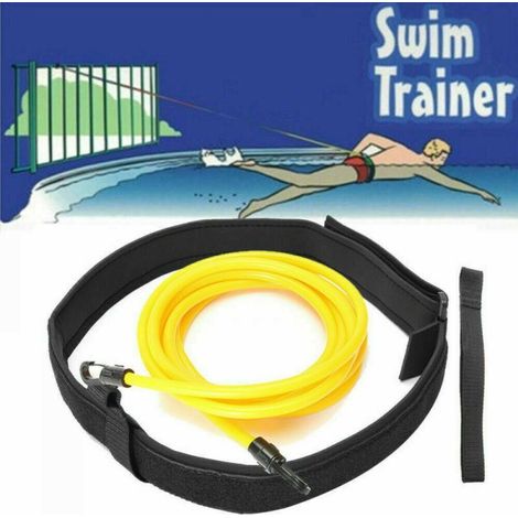 Yellow Swimming Belt Resistance, Swimming Trainer Belt, Stationary Swimming Belt 694 M (1/5)