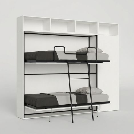 Cama abatible horizontal litera armario ahorraespacio Kando I (1/5)