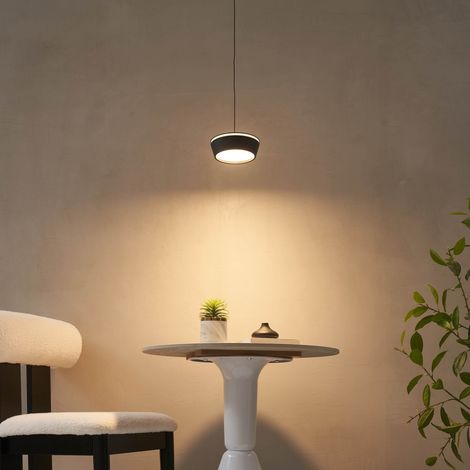 Petite suspension noire minimaliste LED intégrée dimmable - Mavel
