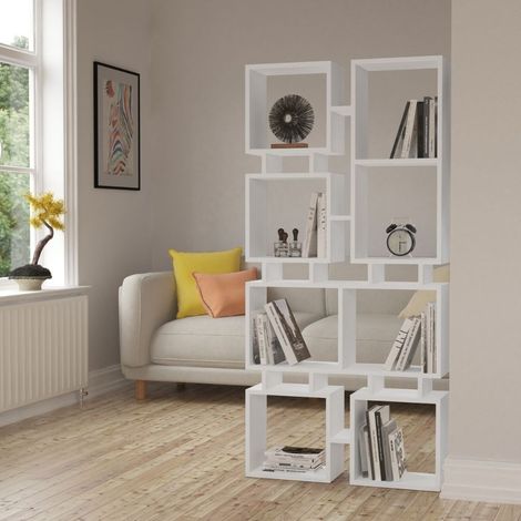 Libreria Moderna 79x166,5 cm in MDF Rail Bianco (1/4)