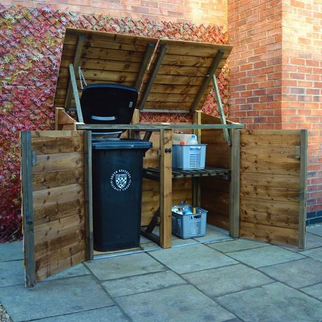 Morcott Double Wheelie Combo - L79 x W168.5 x H131 cm - Rustic Brown