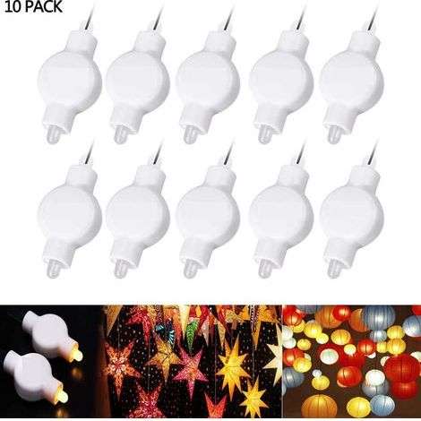 Mini lanternes suspendues à LED, 10 pièces, pour lanternes en papier, ballons, à piles, fête de pâques, mariage, décoration de la maison (1/5)