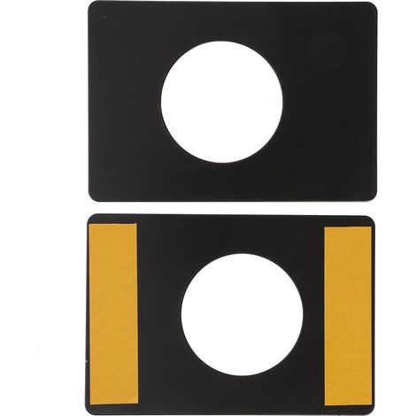 Plaque de Réparation Serrure Porte Noir en Acier Inoxydable, 2 Pièces (1/5)