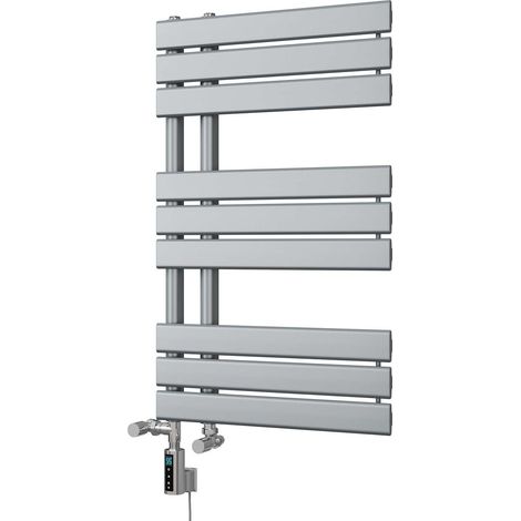 Tristan - Silver Dual Fuel Towel Rail H816mm x W500mm Thermostatic WIFI (1/3)