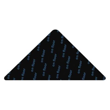 BUNTHAUS Ensemble de 4 morceaux de Ruban adhésif anti-dérapant pour Tapis, Triangle, Réutilisable, Noir