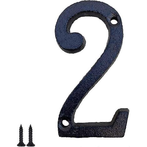 Numéros de maison en fonte de 7,6 cm (3 pouces) - Installation facile - Numéros de boîte aux lettres / Adresse du domicile - Cadeau (1/5)