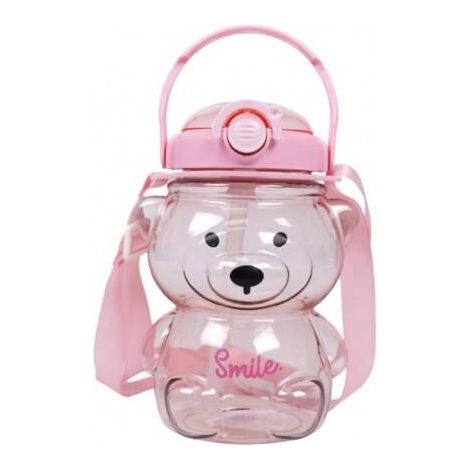 Biberon per bambini Ecarla con cannuccia, 1000 ml, a forma di orsetto, BD27 (1/5)