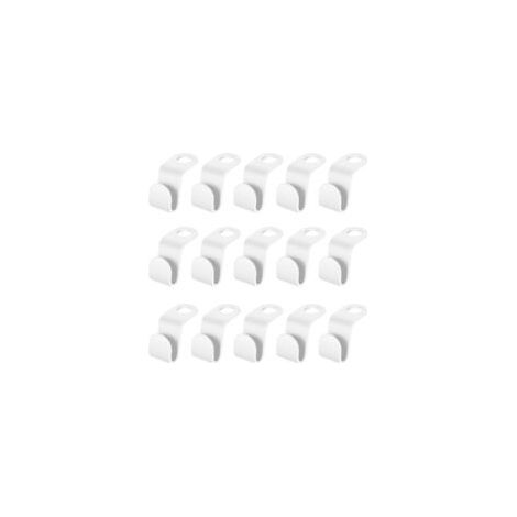 50 platzsparende Kleiderbügelhaken, 5,5 x 2 cm, Verbindungshaken, Verbinder für Krawattenhalter, Kleiderschrank-Organizer (Weiß)