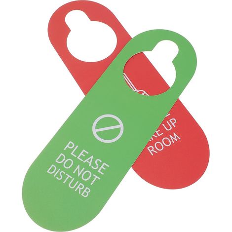 Plaques de Porte en Pvc Lot de 2 « » Faciles à Suspendre Design Unique et Attrayant, Dimensions 8x25 Cm pour Café ou Décoration Murale (1/5)