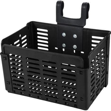 Cesta plegable para bicicleta, diseño multifuncional, fácil de colocar, color negro. (1/2)