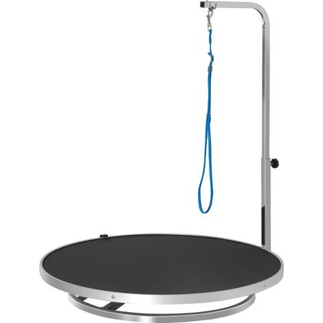Table de toilettage rotative avec bras réglable, plateau antidérapant et système de verrouillage en alliage d'aluminium (1/5)