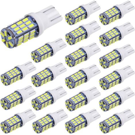 20Pcs Super Bright RV Trailer T10 921 194 42-SMD 12V Car Backup Reverse LED Lights Bulbs Light Width Lamp Xenon White (1/5)