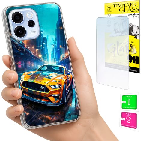 Funda para Oppo Reno 15F / 15F FS con cubierta para foto, tapa trasera y cristal 9H. (1/5)