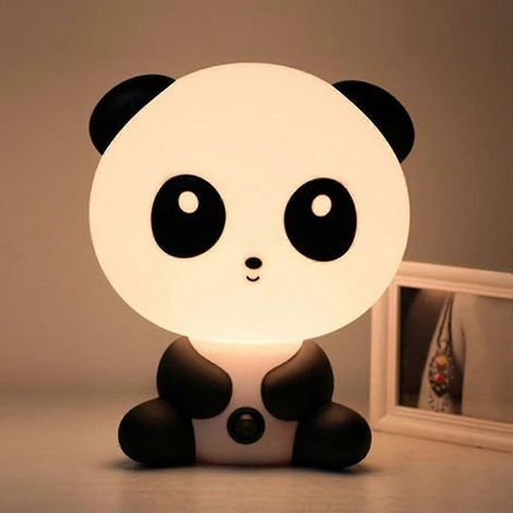 Veilleuse pour enfants, cadeau panda, jolie lampe LED pour chambre d'adolescente, veilleuse animal en silicone (1/4)
