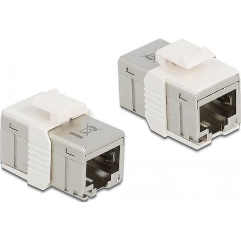 Delock Adaptador RJ45 hembra a RJ45 hembra Cat.6A metal