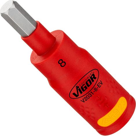VIGOR EV Schraubendrehereinsatz, EV, 3/8 (10 mm) Vierkant hohl, Innen Sechskant Profil, SW 8 mm (1/3)