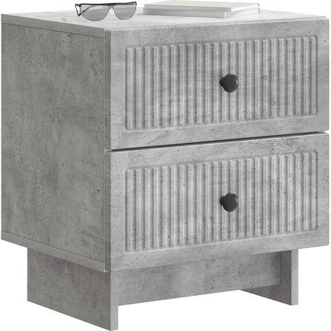 Maison Exclusive - Armadio da Notte Grigio Cemento 43 x 34,5 x 47,5 cm