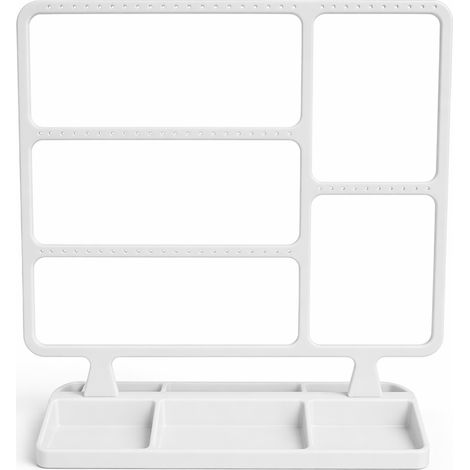 Organizador de pendientes, soporte blanco para joyas, para tocador. (1/3)