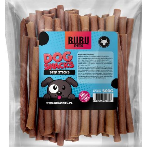 Bubu Pets  Friandises pour chiens 500 g - Bâtonnets de bœuf tendres 500 g