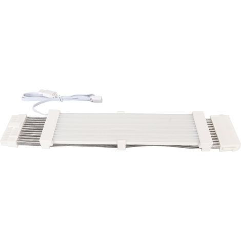 Câble d'extension ARGB manchonné 5V 18AWG flexible, haute intensité, synchronisation PSU, modes couleur multiples, connecteur 24 broches (1/5)