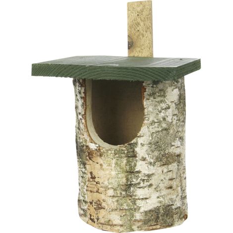 CJ Wildlife Nistkasten Höhle für kleine Singvögel 18 x 22 cm natur/grün Vogelhäuser