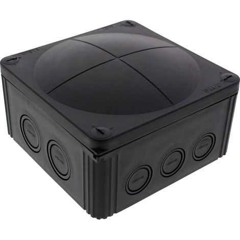 Wiska 10062215 Cassetta di derivazione (L x L x A) 140 x 140 x 82 mm Nero (RAL 9005) IP66/IP67 1 pz.