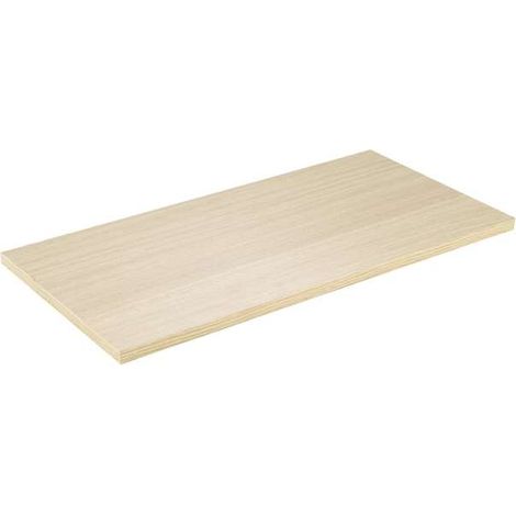 Ripiano Melaminico 4 Lati Bordati Rovere Sbiancato 18X600X1000 MM