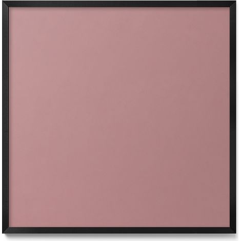 Tableau Magnétique en Métal pour Aimants - Motif Couleur rose pastel - Minimaliste - Cadre Noir - 50x50 cm - Tableau Métallique Aimanté